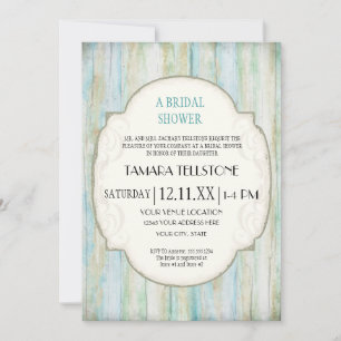 Convites Chá de panela da costa da praia do Oceano de Drift