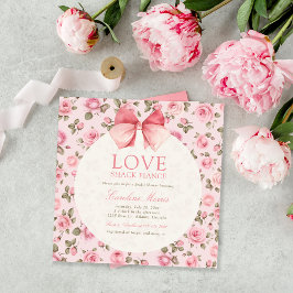 Convites Chá de panela da Festa de Fio do Amor Elegante