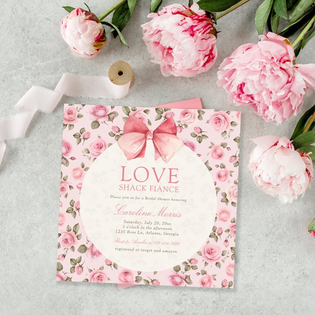 Convites Chá de panela da Festa de Fio do Amor Elegante (Criador carregado)