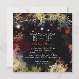 Convites Chá de panela da Floresta da Noite Estrelada