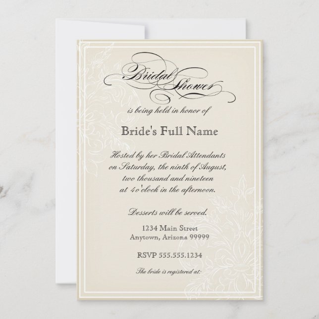 Convites Chá de panela da Glória da Manhã (Frente)