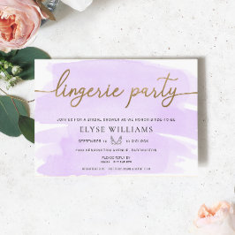 Convites Chá de panela da Parte de Lingerie Dourada Lilcolo