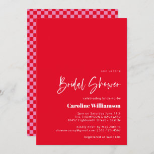 Convites Chá de panela da placa retrorreflectora Cor-de-ros