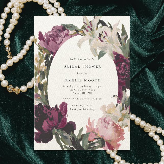 Convites Chá de panela da soleira roxa moderna (Criador carregado)