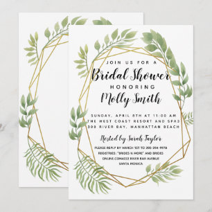 Convites chá de panela da terra da folha das hortaliças d