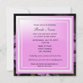 Convites Chá de panela, dália roxa