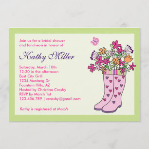 Convites Chá de panela das botas de chuva