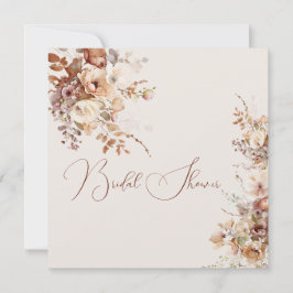 Convites Chá de panela das Flores de Campo Simples Elegante