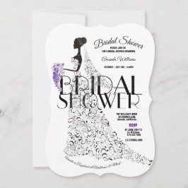 Convites Chá de panela das Flores de Vestido Lacy Lindas