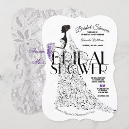 Convites Chá de panela das Flores de Vestido Lacy Lindas