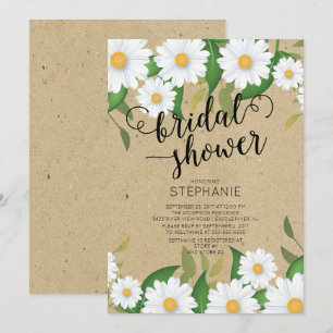 Convites Chá de panela das Flores Kraft Daisy