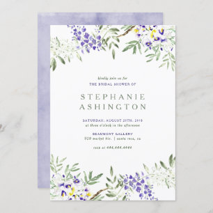 Convites Chá de panela das glicínias da aguarela