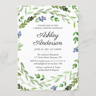 Convites Chá de panela das hortaliças da baga