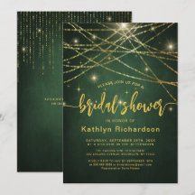 Chá de panela das Luzes Douradas de Cordas Elegant