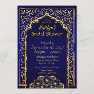 Convites Chá de panela das noites árabes de Bollywood