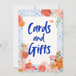 Convites Chá de panela das noivas com azulejos azuis medite