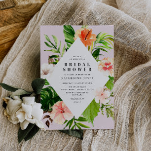 Convites chá de panela das palmeiras tropicais modernas