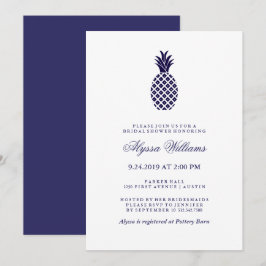 Convites Chá de panela de abacaxi clássico do Marinho