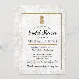 Convites Chá de panela de abacaxi tropical