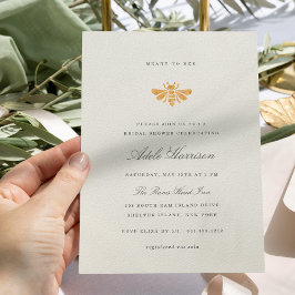 Convites Chá de panela de Abelhas de Aquarela do ouro