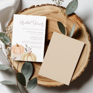 Convites Chá de panela de Abóbora de Folhagem de outono