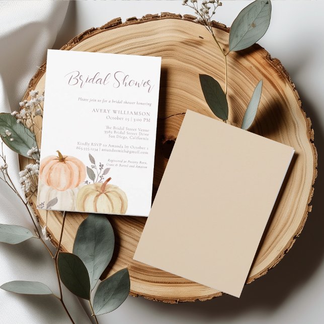 Convites Chá de panela de Abóbora de Folhagem de outono (Criador carregado)