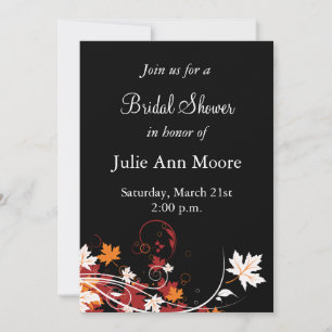 Convites Chá de panela de Abstrato do outono