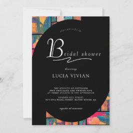 Convites Chá de panela de Abstrato Moderno Colorido Art Pai