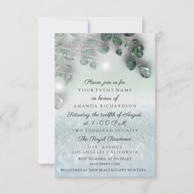 Convites Chá de panela de aniversário Light Jar Rustic Enfu (Frente)