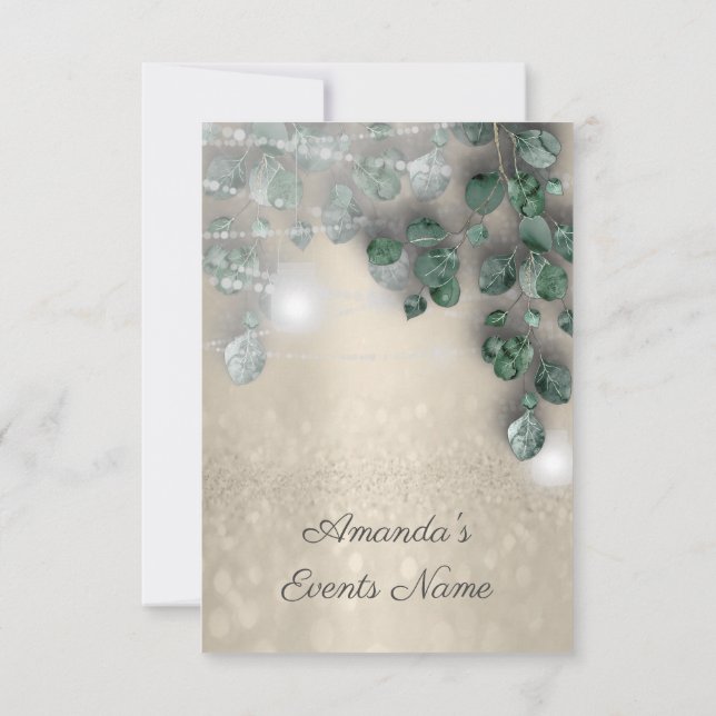 Convites Chá de panela de aniversário Light Jar Rustic Sepi (Verso)