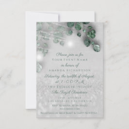 Convites Chá de panela de aniversário Luz Jar Rustic Glitte