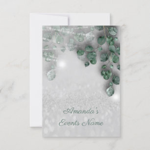 Convites Chá de panela de aniversário Luz Jar Rustic Glitte