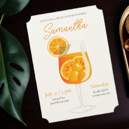 Convites Chá de panela de Aperol Spritz minimalista