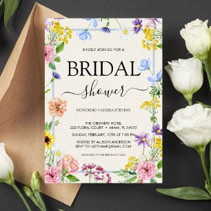 Convites Chá de panela de Aquarela Colorida Lilac Rosa