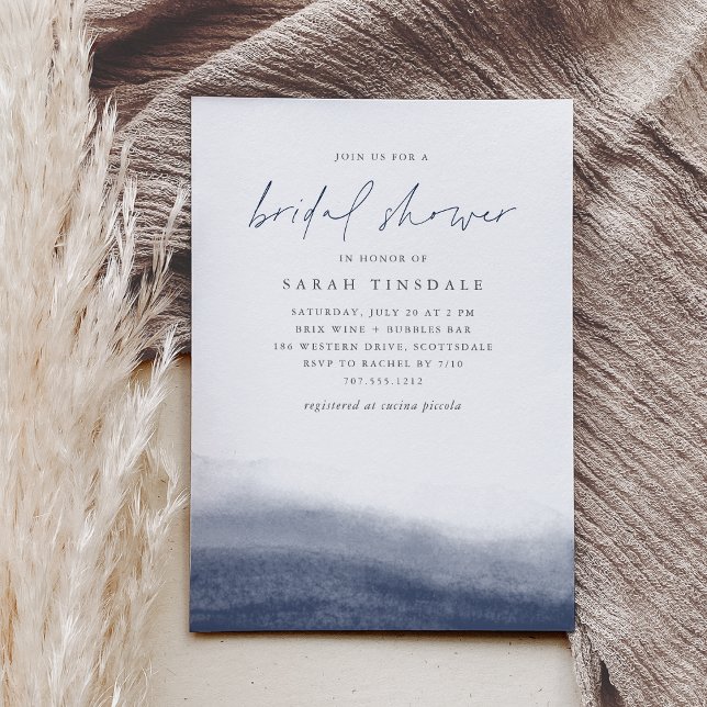 Convites Chá de panela de Aquarela Costeira das marinhos (Criador carregado)