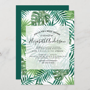 Convites Chá de panela de Aquarela de Verão Botânico