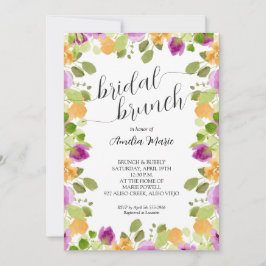 Convites Chá de panela de Aquarela Floral Elegante