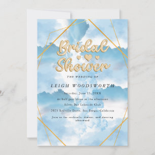 Convites Chá de panela de Aquarela Geométrica