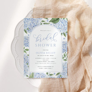 Convites Chá de panela de Arca Flor de Hydrangea Azul