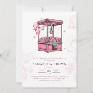 Convites Chá de panela de Arcade Candyland Rosa