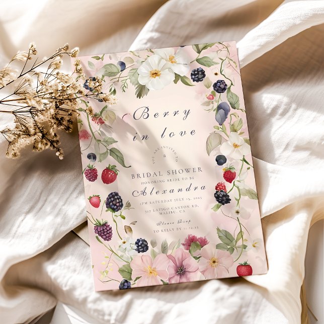 Convites Chá de panela de Arco de morango (Criador carregado)