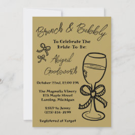 Convites Chá de panela De Arco Desenhado À Mão