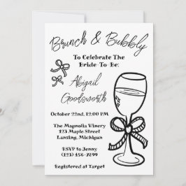 Convites Chá de panela De Arco Desenhado À Mão