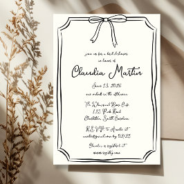 Convites Chá de panela De Arco Desenhado À Mão