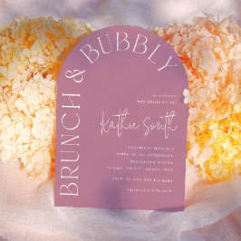 Convites Chá de panela de Arco Floral de Brunch e Bold