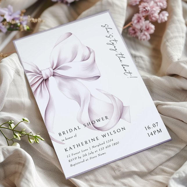 Convites Chá de panela de Arco Lilás Roxo (Criador carregado)