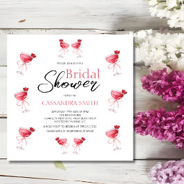 Convites Chá de panela de Arco rosa para bebidas Coctail