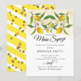 Convites Chá de panela de Areia Magnética de Limão Blossom