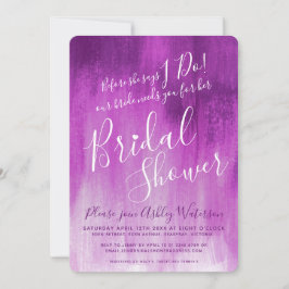 Convites Chá de panela de arte em massa roxa