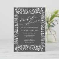 Chá de panela de Arte Floral Preto e Branco